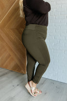 Magic Ankle Crop Skinny Pants in Olive    Bottoms Ave Shops- Tilden Co.