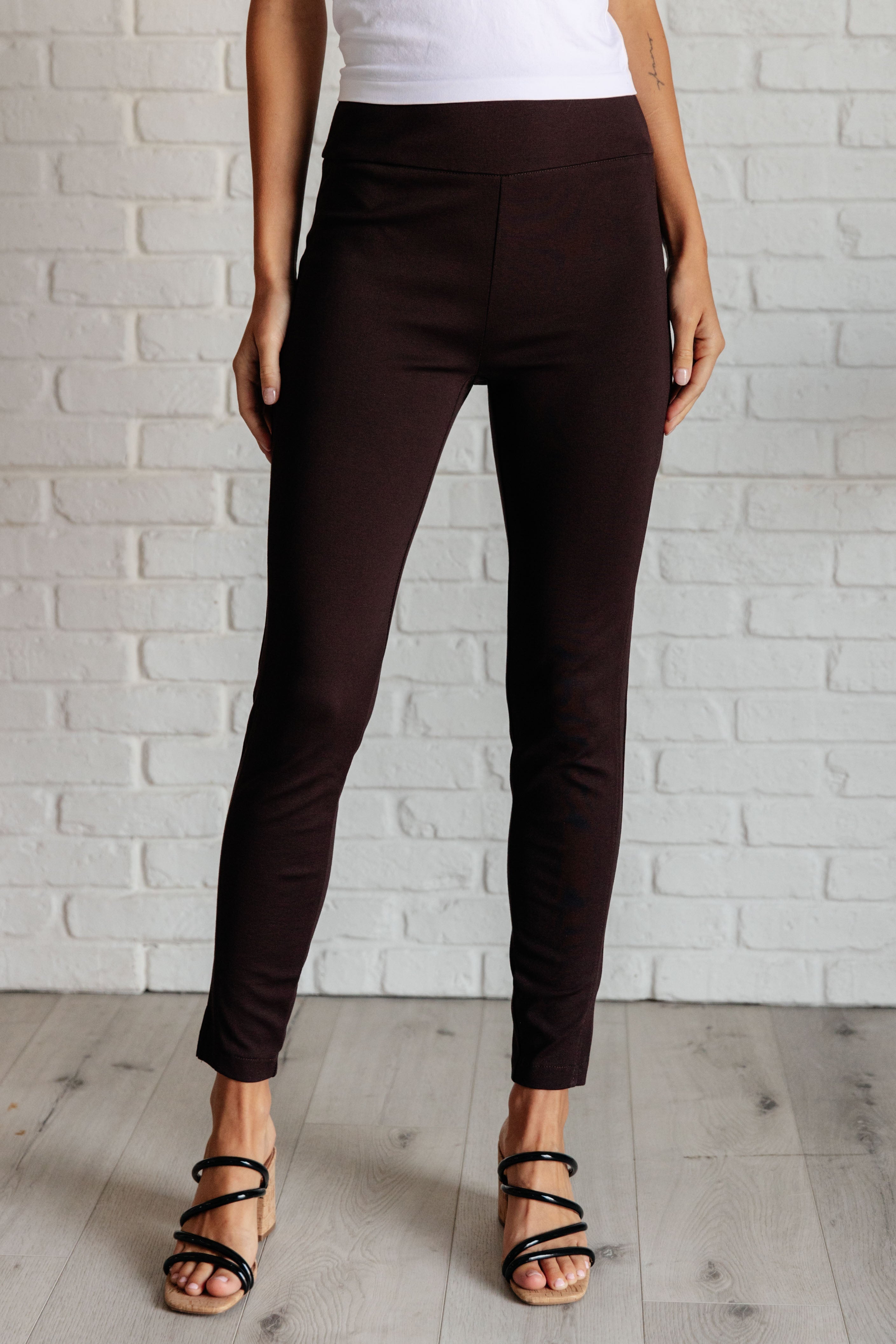 Magic Skinny 28" Pants in Chocolate    Bottoms Ave Shops- Tilden Co.