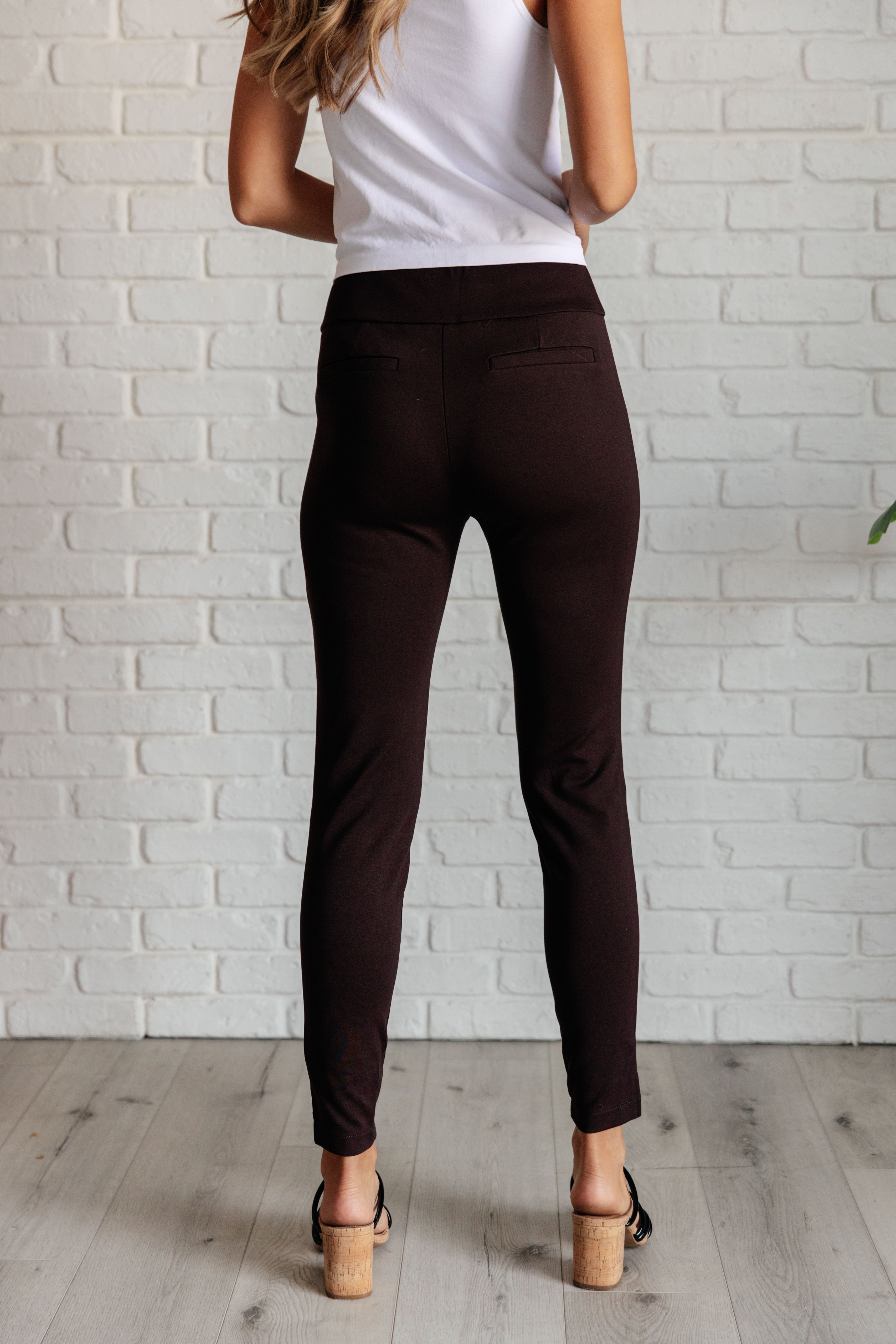 Magic Skinny 28" Pants in Chocolate    Bottoms Ave Shops- Tilden Co.