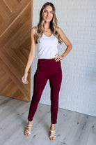 Magic Skinny 28" Pants in Wine    Bottoms Ave Shops- Tilden Co.