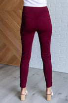 Magic Skinny 28" Pants in Wine    Bottoms Ave Shops- Tilden Co.