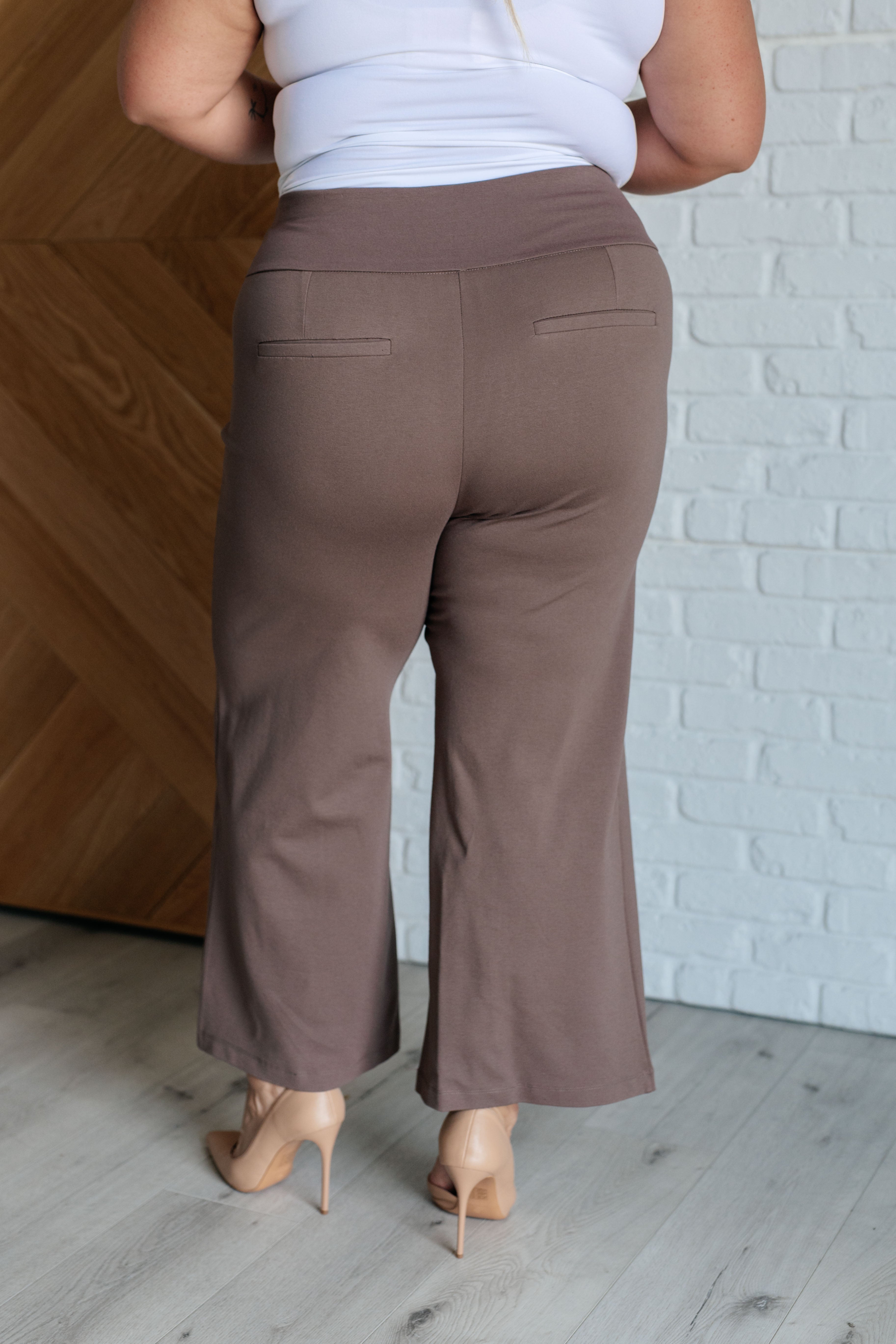 Magic Wide Leg Crop Pants in Dark Mocha    Bottoms Ave Shops- Tilden Co.