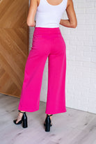 Magic Wide Leg Crop Pants in Hot Pink    Bottoms Ave Shops- Tilden Co.