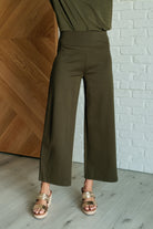 Magic Wide Leg Crop Pants in Olive    Bottoms Ave Shops- Tilden Co.