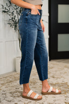 Maisie High Waist Back Pocket Embroidery Crop Wide Womens Ave Shops- Tilden Co.