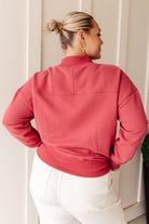 Make No Mistake Mock Neck Pullover in Cranberry    Tops Ave Shops- Tilden Co.