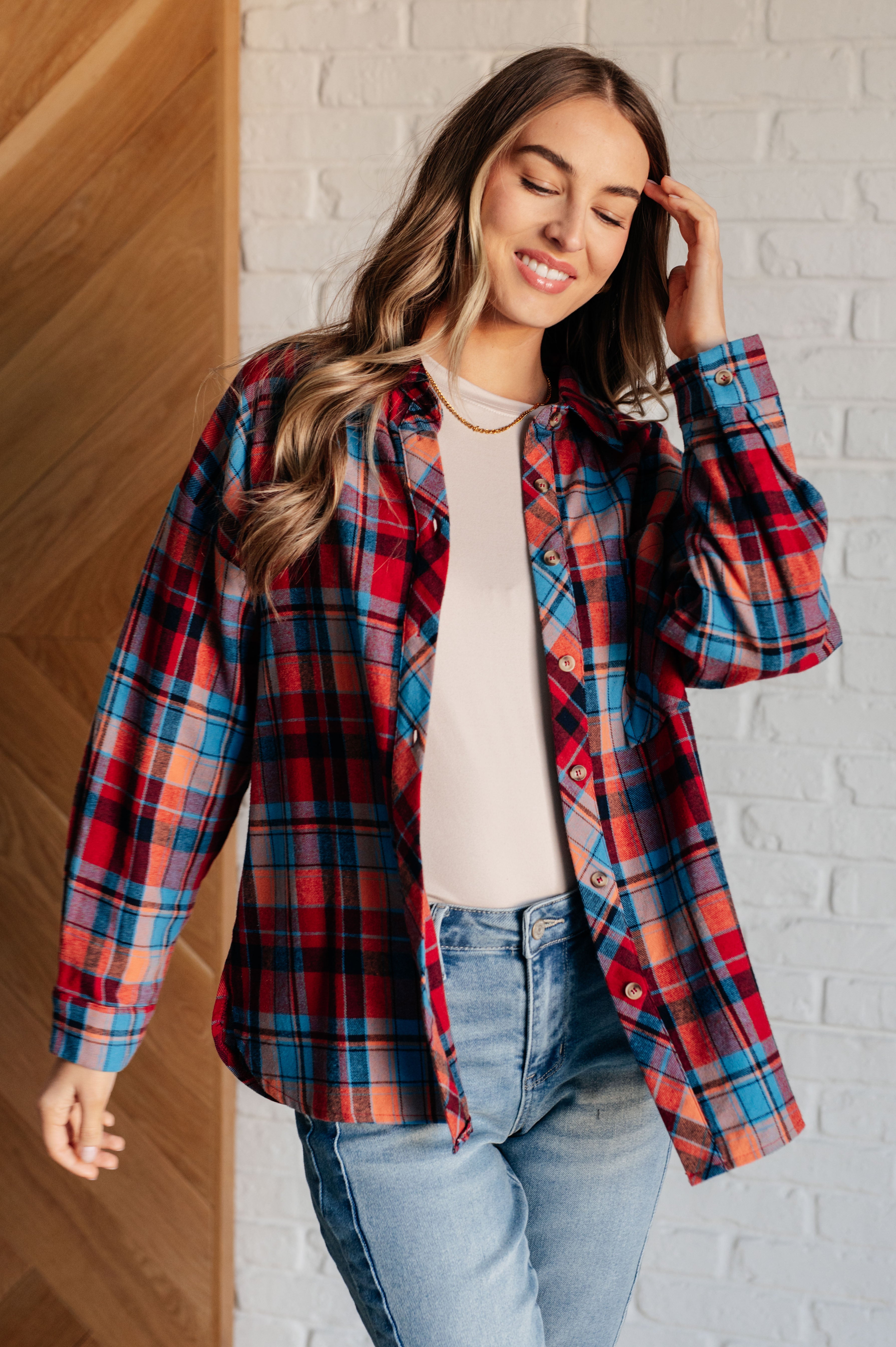 Make it Make Sense Plaid Button Up    Tops Ave Shops- Tilden Co.