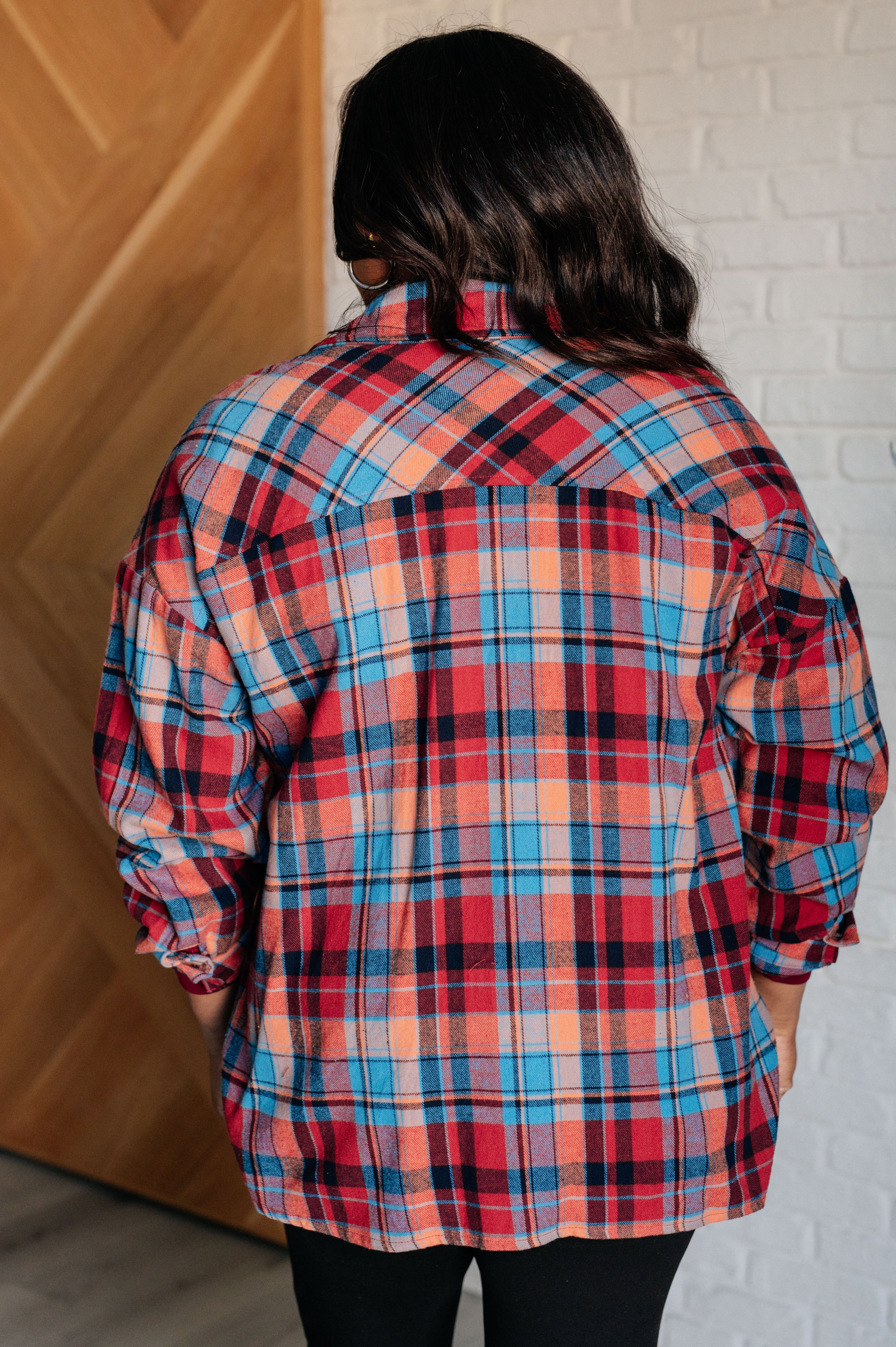 Make it Make Sense Plaid Button Up    Tops Ave Shops- Tilden Co.