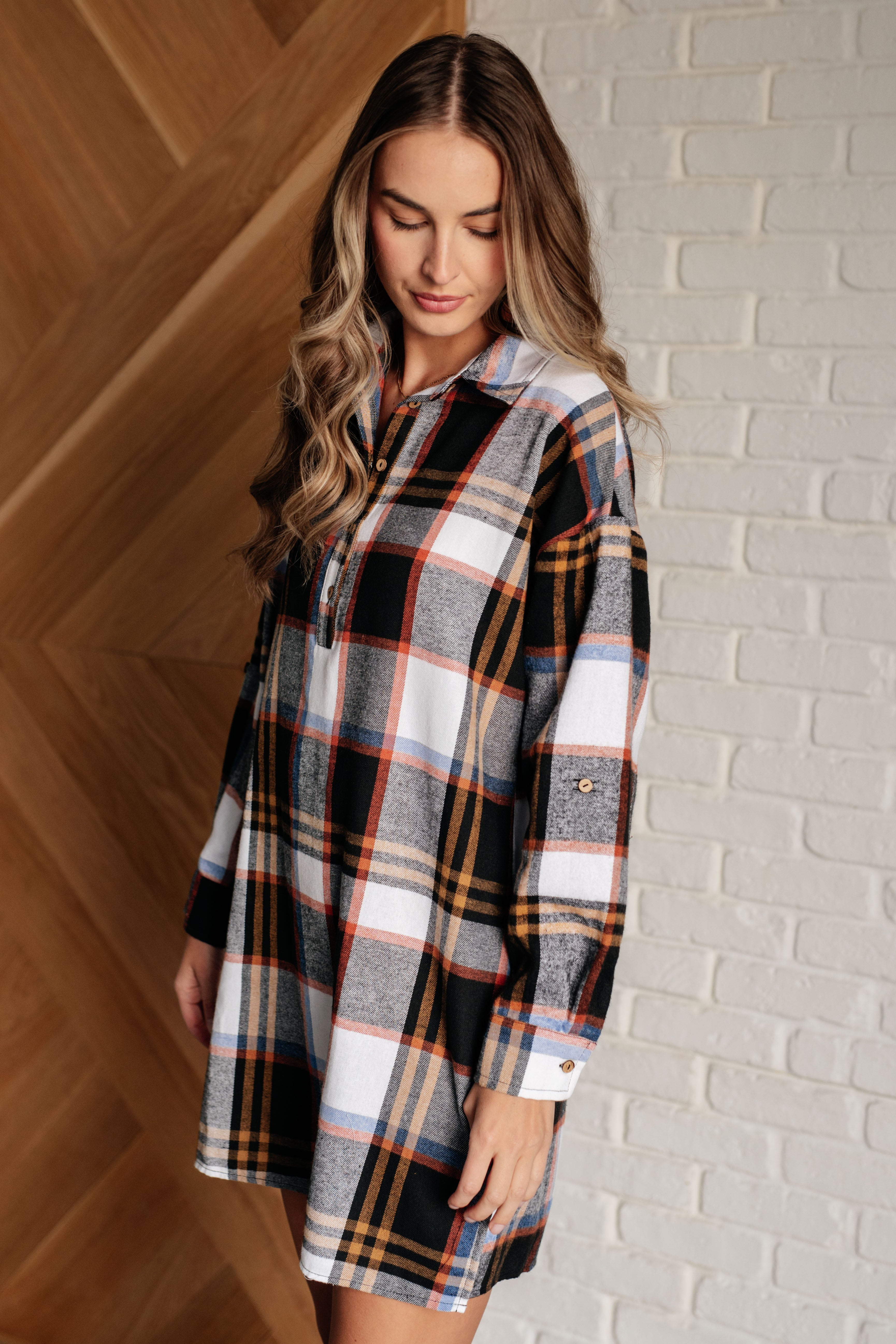 Make it Right Plaid Shirt Dress    Dresses Ave Shops- Tilden Co.