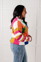 Manifesting Moment Checkered Color Block Sweater Tops Ave Shops- Tilden Co.