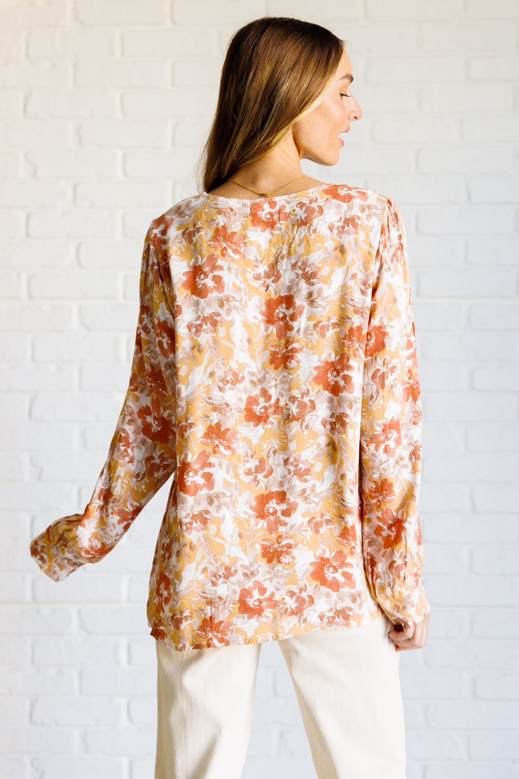 Marigold Dreams Floral Blouse Tops Ave Shops- Tilden Co.