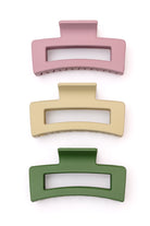 Matte Rectangle Claw Clip Set of 3    Accessories Ave Shops- Tilden Co.