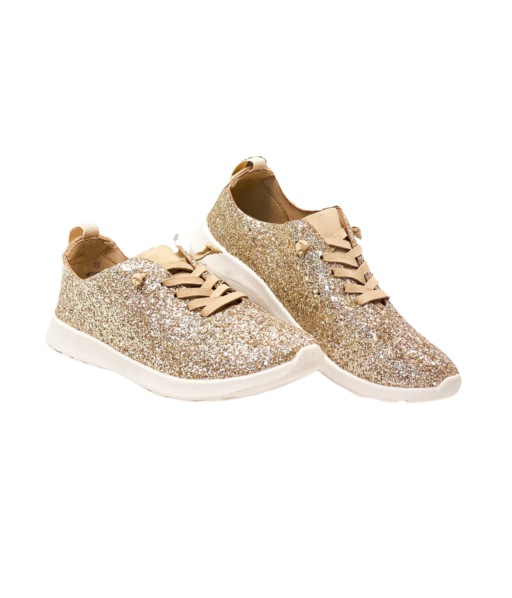 Mayo Glitter Sneaker in Gold 120 Sneakers Naughty Monkey- Tilden Co.