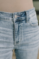 Mckaylee Mid Rise Kick Flare Jeans with Frayed Hem Womens Ave Shops- Tilden Co.