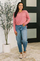 Mellow Mood Heathered Pullover in Dark Red Womens Ave Shops- Tilden Co.