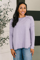Mellow Mood Heathered Pullover in Lavender Womens Ave Shops- Tilden Co.
