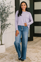 Mellow Mood Heathered Pullover in Lavender Womens Ave Shops- Tilden Co.