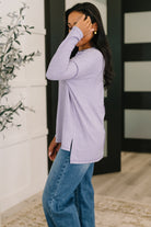 Mellow Mood Heathered Pullover in Lavender Womens Ave Shops- Tilden Co.