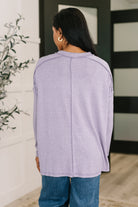 Mellow Mood Heathered Pullover in Lavender Womens Ave Shops- Tilden Co.