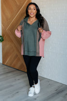 Message Me Back Color Block Hoodie    Tops Ave Shops- Tilden Co.