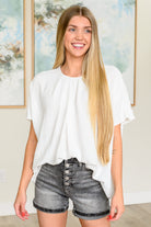 Mild Moments Pleat Detail Top Tops Ave Shops- Tilden Co.