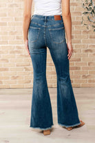 Miley High Waist Control Top Frayed Hem Flare Jeans    Womens Ave Shops- Tilden Co.