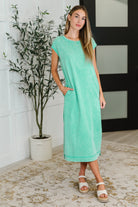 PREORDER: Mineral Wash Relaxed Maxi Tank Dress in Three Colors Womens Ave Shops- Tilden Co.