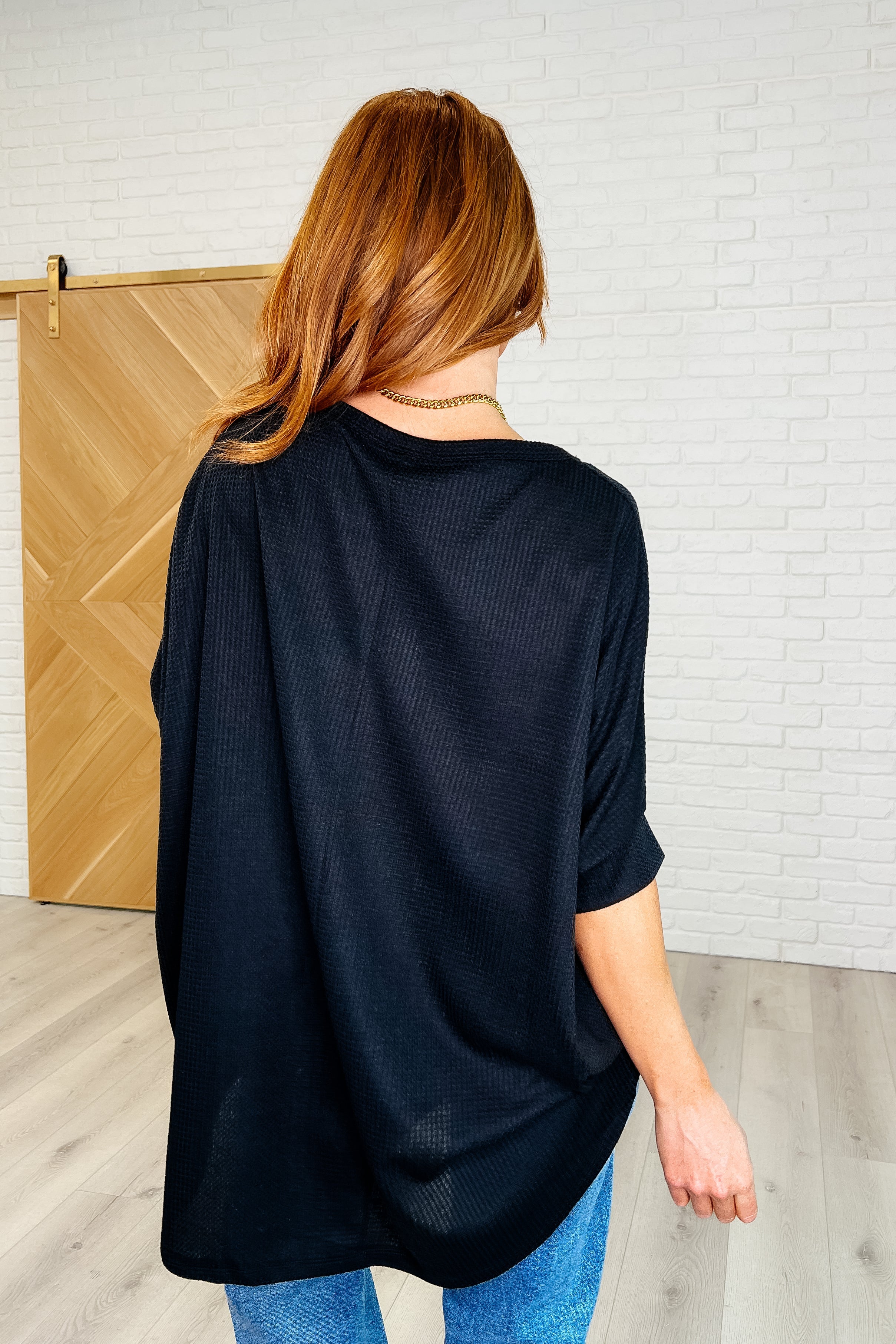 Minimal Muse Batwing Tee in Black Womens Ave Shops- Tilden Co.