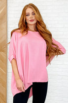 Minimal Muse Batwing Tee in Blossom Pink Womens Ave Shops- Tilden Co.