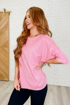 Minimal Muse Batwing Tee in Blossom Pink Womens Ave Shops- Tilden Co.