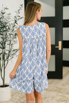 Miss Mischief V-Neck Romper in Blue Womens Ave Shops- Tilden Co.