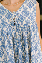 Miss Mischief V-Neck Romper in Blue Womens Ave Shops- Tilden Co.