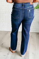 Montana High Rise Rigid Magic Distressed Straight Jeans    Denim Ave Shops- Tilden Co.