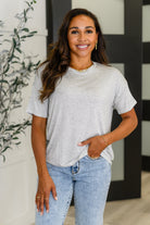 Mood Swingin' Casual Drop Shoulder Tee in Grey Womens Ave Shops- Tilden Co.