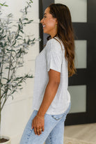 Mood Swingin' Casual Drop Shoulder Tee in Grey Womens Ave Shops- Tilden Co.