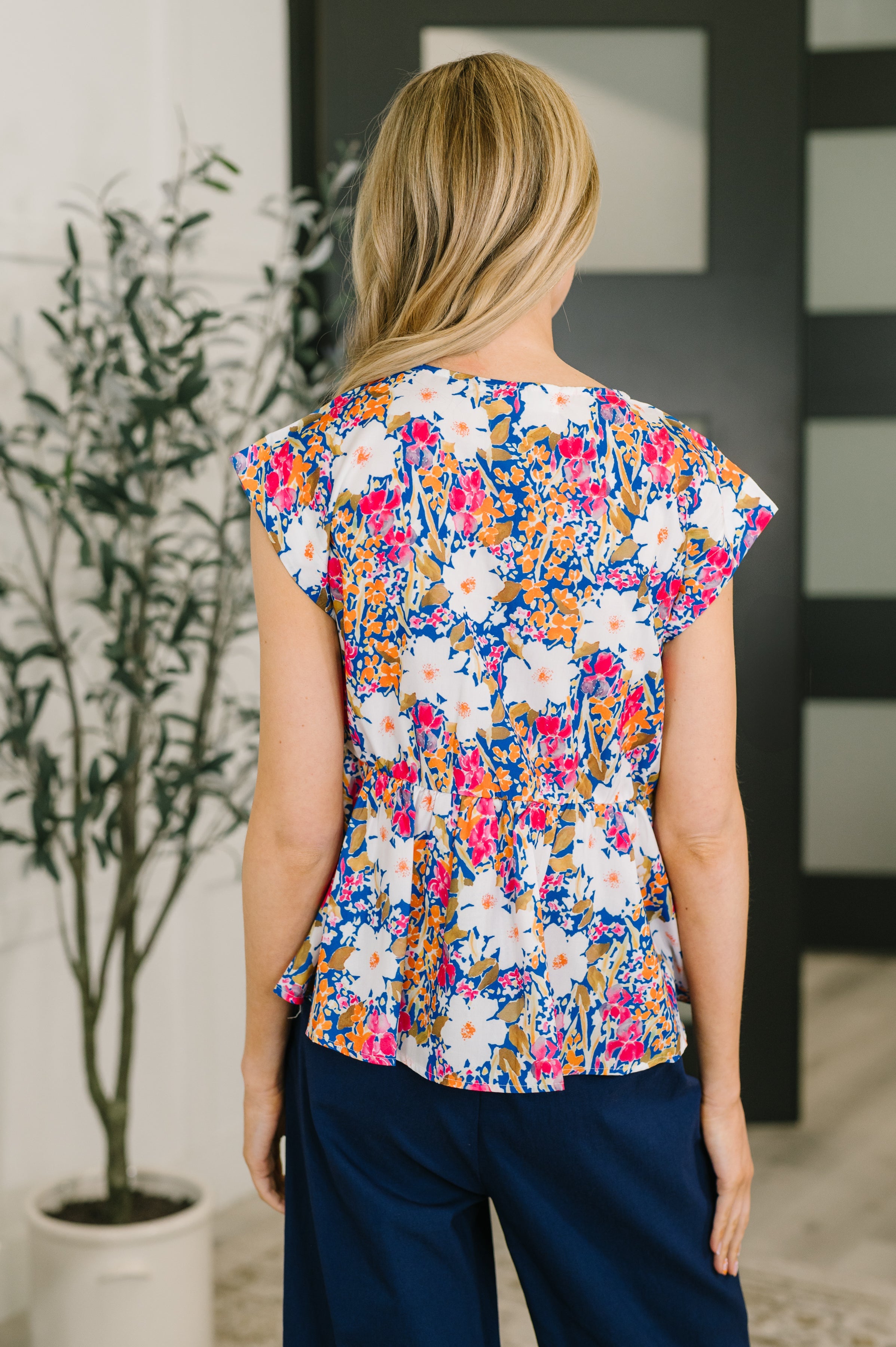 Mrs. Dependable Bow Detail Peplum Top T-Shirt Ave Shops- Tilden Co.