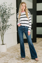 Much to My Relief Striped Sweater Womens Ave Shops- Tilden Co.