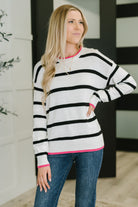 Much to My Relief Striped Sweater Womens Ave Shops- Tilden Co.