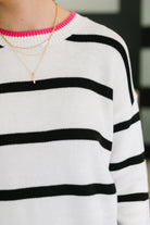 Much to My Relief Striped Sweater Womens Ave Shops- Tilden Co.