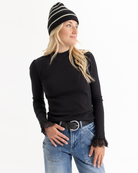Must Have Lace Mock Neck XS / Black Beauty XS Black Beauty Tops Downeast- Tilden Co.