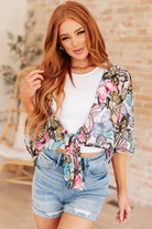 My Darling Valentina Front Tie Blouse Layers Ave Shops- Tilden Co.
