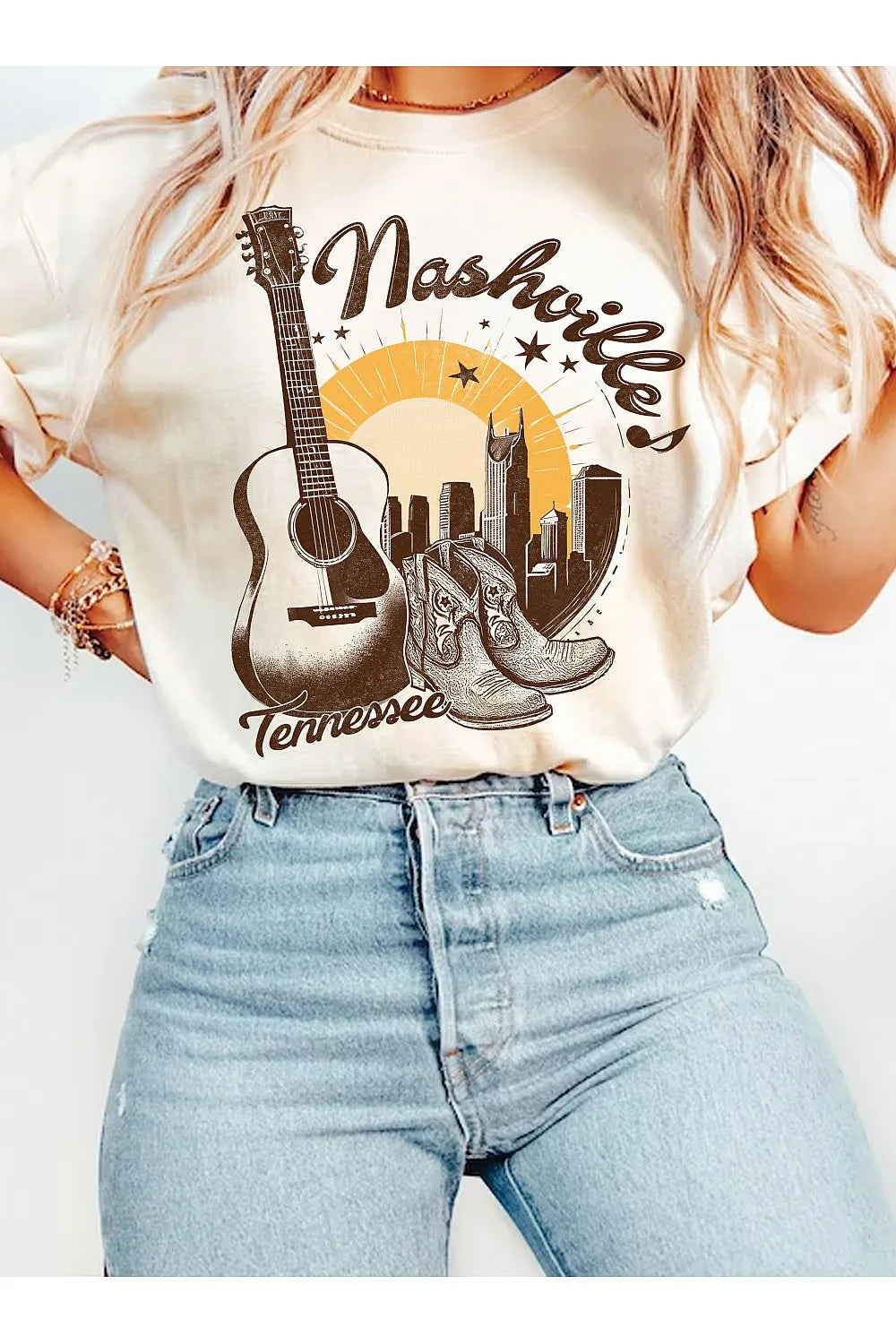 Nashville Sunset Graphic Tee Graphic T-Shirt Rustee Clothing- Tilden Co.