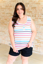 Need A Favor Colorful Henley Tank Tops Ave Shops- Tilden Co.