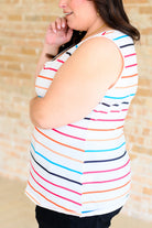 Need A Favor Colorful Henley Tank Tops Ave Shops- Tilden Co.