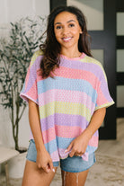 Never Been So Sure Textured Top Womens Ave Shops- Tilden Co.