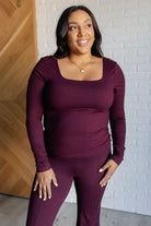 Never Imitated Long Sleeve Top in Cassis    Tops Ave Shops- Tilden Co.