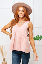 Never Second Best V-Neck Blouse in Peach    Tops Ave Shops- Tilden Co.