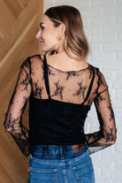 Never Sorry Lace Layering Top in Black    Tops Ave Shops- Tilden Co.