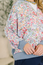 New Opportunities Drop Shoulder Floral Pullover Sweater Ave Shops- Tilden Co.