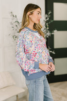 New Opportunities Drop Shoulder Floral Pullover Sweater Ave Shops- Tilden Co.